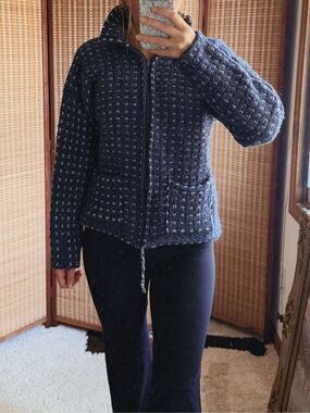 Norskwear Classic Norwegian Wool Zip Up Sweater Size S